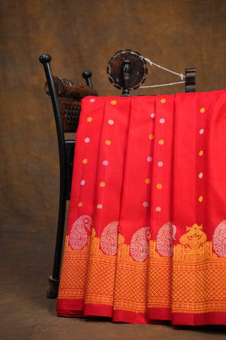 GADWAL PURE SILK MEENAKARI TURNING BORDER SAREE