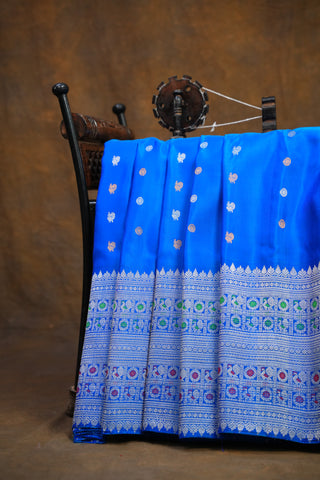 GADWAL PURE SILK MEENAKARI TURNING BORDER SAREE