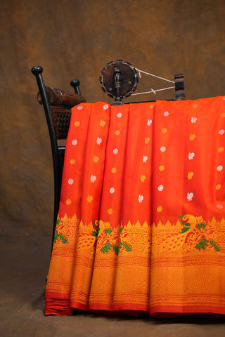 GADWAL PURE SILK MEENAKARI TURNING BORDER SAREE
