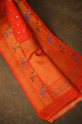 GADWAL PURE SILK MEENAKARI TURNING BORDER SAREE