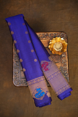 GADWAL PURE SILK MEENAKARI TURNING BORDER SAREE