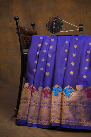 GADWAL PURE SILK MEENAKARI TURNING BORDER SAREE