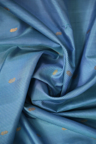 GADWAL PURE SILK SMALL BORDER CHECKS HANDLOOM SAREE