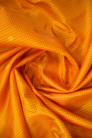 GADWAL PURE SILK SMALL BORDER CHECKS HANDLOOM SAREE