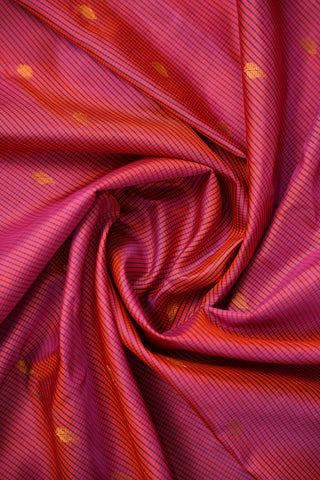 GADWAL PURE SILK SMALL BORDER CHECKS HANDLOOM SAREE