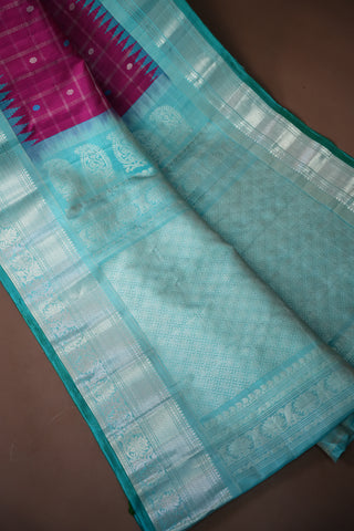 GADWAL PURE SILK CHECKS HANDLOOM SAREE