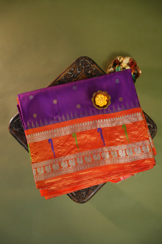 GADWAL PURE SILK TISSUE BORDER HANDLOOM SAREE