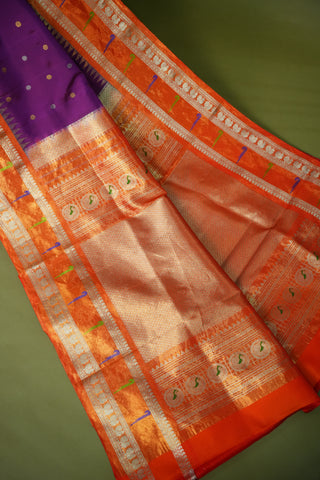 GADWAL PURE SILK TISSUE BORDER HANDLOOM SAREE