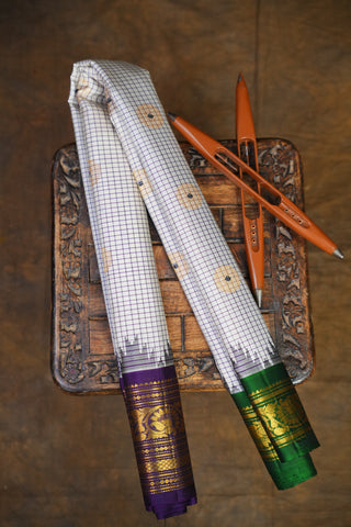 GADWAL PURE SILK HANDLOOM SAREE WITH GANGA JAMUNA BORDER