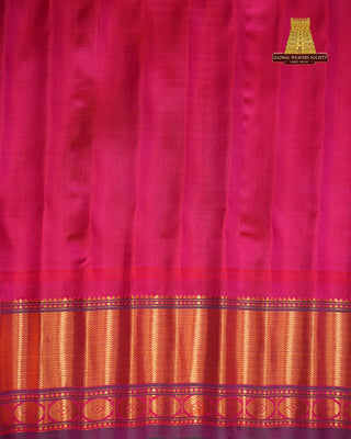 GADWAL PURE SILK GINGHAM CHECKS HANDLOOM SAREE