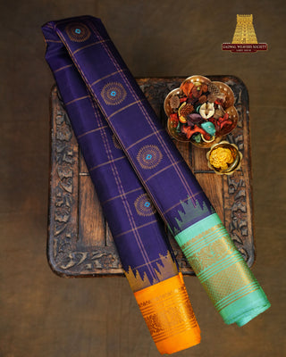 GADWAL PURE SILK GANGA JAMUNA HANDLOOM SAREE