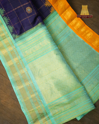GADWAL PURE SILK GANGA JAMUNA HANDLOOM SAREE