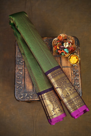 GADWAL PURE SILK BROCADE HANDLOOM SAREE