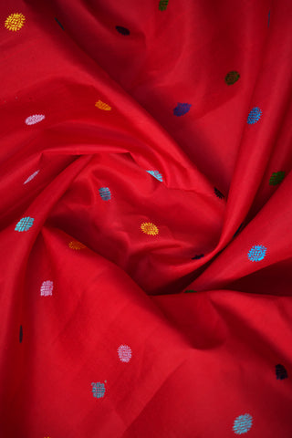GADWAL PURE SILK GAP BORDER BUTTA HANDLOOM SAREE