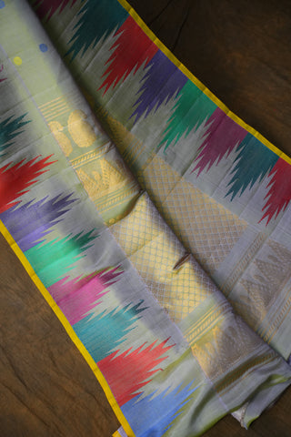 GADWAL PURE SILK TEMPLE BORDER HANDLOOM SAREE