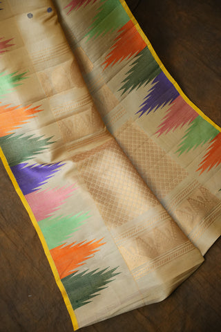 GADWAL PURE SILK TEMPLE BORDER HANDLOOM SAREE