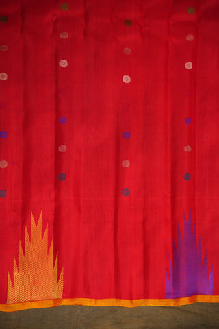 GADWAL PURE SILK TEMPLE BORDER HANDLOOM SAREE