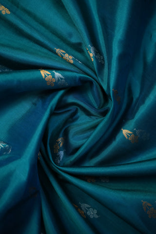 GADWAL PURE SILK GAP BORDER BUTTA HANDLOOM SAREE