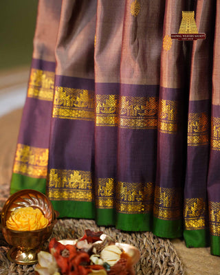 GADWAL PURE SILK GAP BORDER HANDLOOM SAREE