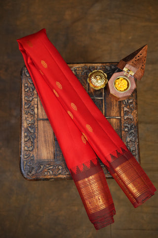 GADWAL PURE SILK SMALL BORDER HANDLOOM SAREE