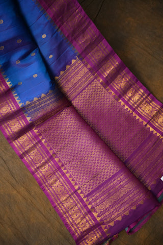 GADWAL PURE SILK SMALL BORDER HANDLOOM SAREE