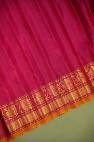 GADWAL PURE SILK SMALL BORDER CHECKS HANDLOOM SAREE