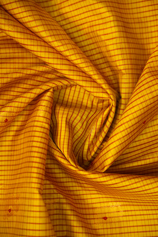 GADWAL PURE SILK SMALL BORDER CHECKS HANDLOOM SAREE
