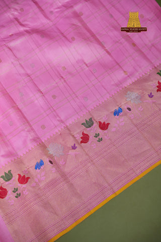 GADWAL PURE SILK MEENAKARI HANDLOOM SAREE