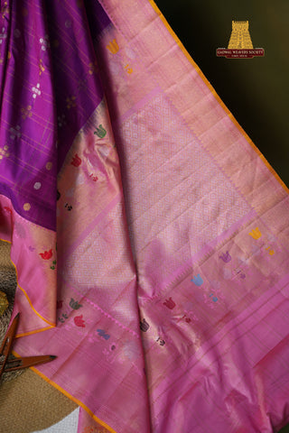 GADWAL PURE SILK MEENAKARI HANDLOOM SAREE