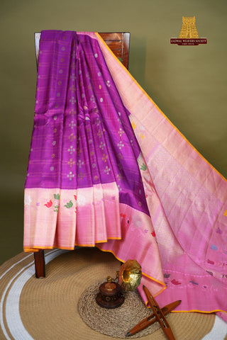 GADWAL PURE SILK MEENAKARI HANDLOOM SAREE