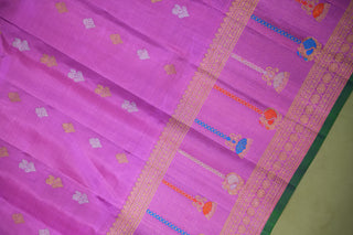 GADWAL PURE SILK MEENAKARI TURNING BORDER SAREE