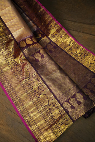 GADWAL PURE SILK BROCADE HANDLOOM SAREE