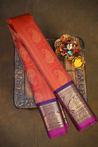 GADWAL PURE SILK BROCADE HANDLOOM SAREE