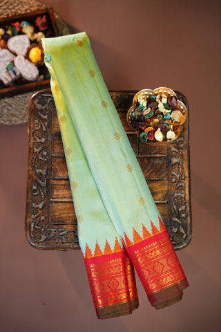 GADWAL PURE SILK SMALL BORDER HANDLOOM SAREE