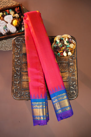 GADWAL PURE SILK SMALL BORDER HANDLOOM SAREE