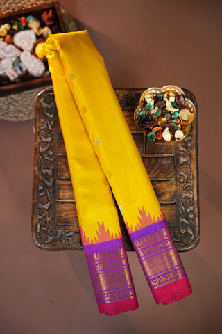 GADWAL PURE SILK SMALL BORDER HANDLOOM SAREE