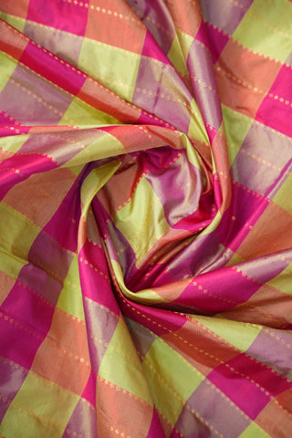 NARAYANPET KATTAM CHECKS PURE SILK HANDLOOM SAREE