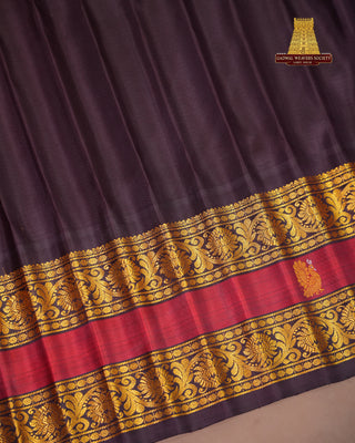 GADWAL PURE SILK GAP BORDER HANDLOOM SAREE