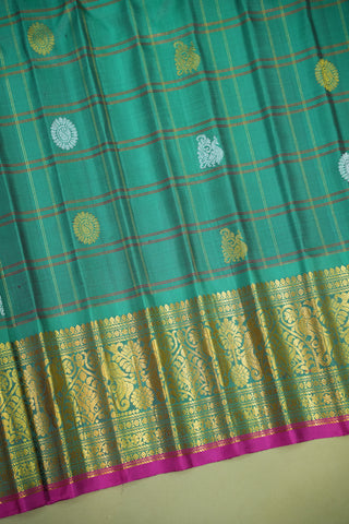 GADWAL PURE SILK CHECKS HANDLOOM SAREE