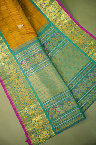 GADWAL PURE SILK CHECKS HANDLOOM SAREE