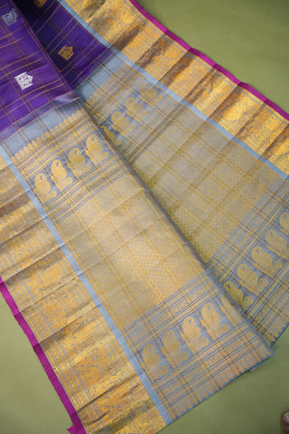GADWAL PURE SILK CHECKS HANDLOOM SAREE