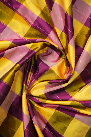 NARAYANPET KATTAM CHECKS PURE SILK HANDLOOM SAREE