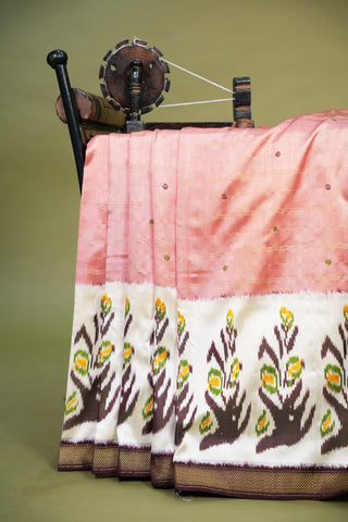 POCHAMPALLY TWILL IKKAT PURE SILK HANDLOOM SAREE