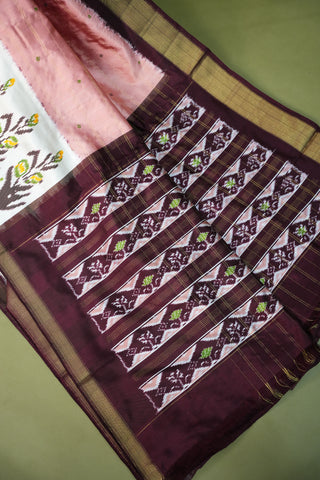 POCHAMPALLY TWILL IKKAT PURE SILK HANDLOOM SAREE