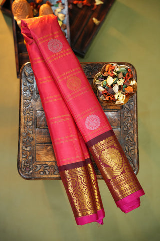 GADWAL PURE SILK CHECKS HANDLOOM SAREE