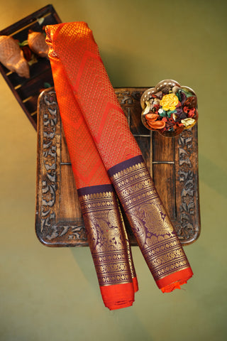 GADWAL PURE SILK BROCADE HANDLOOM SAREE