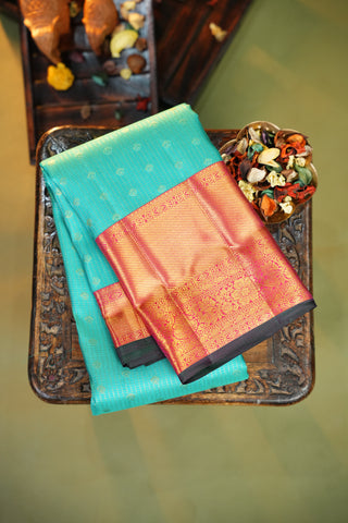 KANCHIPURAM PURE SILK BROCADE HANDLOOM SAREE