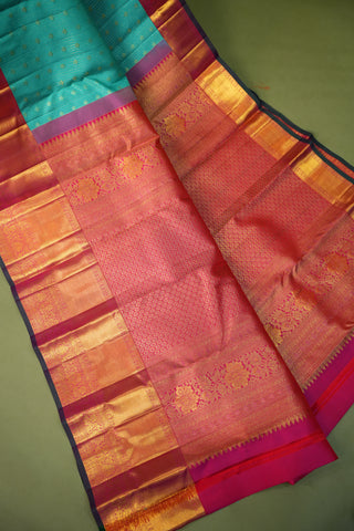 KANCHIPURAM PURE SILK BROCADE HANDLOOM SAREE