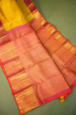 KANCHIPURAM PURE SILK BROCADE HANDLOOM SAREE