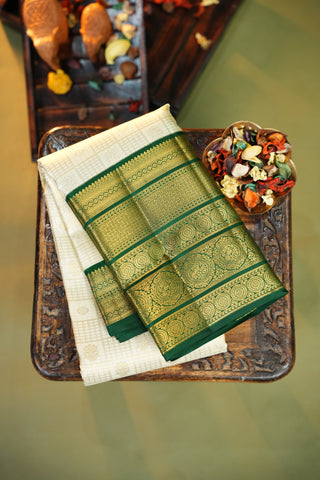 KANCHIPURAM PURE SILK BROCADE HANDLOOM SAREE